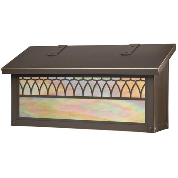 Americas Finest Lighting AF-3112-BZ-GI Window 12 Horizontal Mailbox, Gold Iridescent - Architectural Bronze
