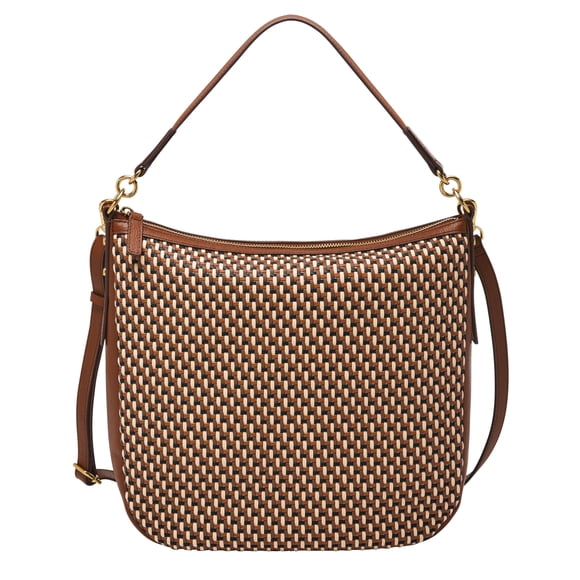 Bolso Hobo de Cuero Fossil Jolie Neutro 20x6x17 cm