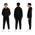 thumbnail image 2 of Quad Seven Boys Fleece Jogger Set Cozy Soft Basic Solid Full Zip Hoodie and Sweatpants 4 Piece, 2 of 3