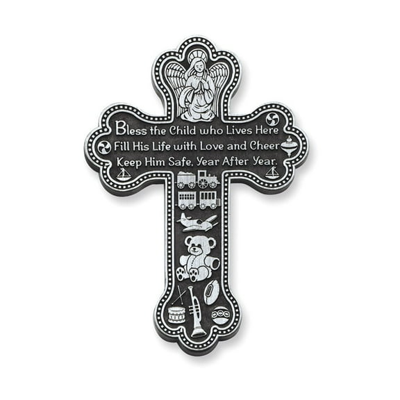 Cathedral Art PMC101 Bless This Boy Baby Cross, 5-1/2-Inch High