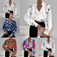 thumbnail image 2 of Long Sleeve Shirts For Women Fashion Slim Lapel Tops All Season Mature Wear, 2 of 8