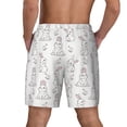 thumbnail image 4 of Uemuo Bunny And Bird Pattern Mens Swim Trunks Quick Dry Board Shorts with Mesh Lining, Stretch Beach Shorts Quick Dry No-Chafing Board Shorts-Small, 4 of 9