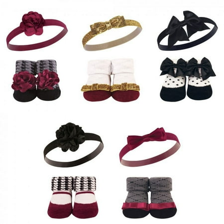 UPC: 0660168184006 | Hudson Baby Girl Headband and Socks Giftset Fancy One Size