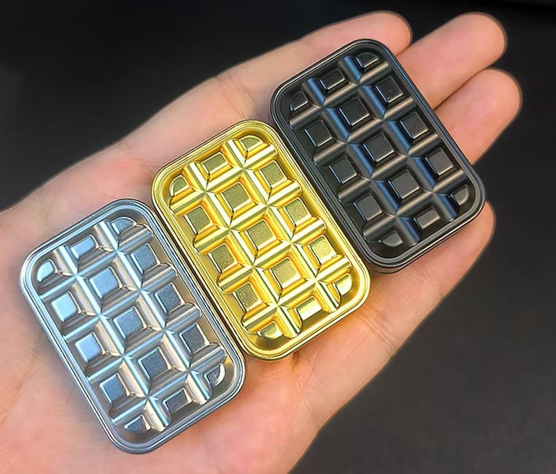 2025 latest  Fidget Toys for Adults, Metal EDC Haptic Slider - Anxiety & Stress Relief Magnetic Slider, Portable Sensory Toys for Office Desk, ADHD Focus Tool (silver)MULTICOLOURED