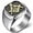 Silver Gold, variant on Stainless Steel Silver Gold Two Tone Signet Style Masonic Freemason Ring