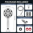 thumbnail image 5 of Water Shower Faucet High Pressure 10-mode Handheld Shower Head - Anti-clog Nozzles, Built-in Power Wash to Clean Tub, Tile & Pets, Extra Long 59INCH. Stainless Steel Hose, Wall Overhead Brackets, 5 of 6