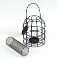 thumbnail image 3 of Comedero para pájaros con jaula de hierro, dispensador de comida de metal para pájaros, columna de alimentación colgante, 3 of 7