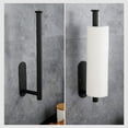 thumbnail image 3 of 1 Set Paper Towel Holder Self-adhesive Wall Mounted under Cabinet Kitchen Bathroom Roll Paper Holding Rack for Daily Use, 3 of 8