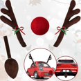 thumbnail image 4 of 4 Picese Christmas Car Deer Reindeer Antlers Vehicle With Red Nose Antlers Tail Jingle Bells Car Costume Kit For Xmas Decoration Festival Gift Present, 4 of 4