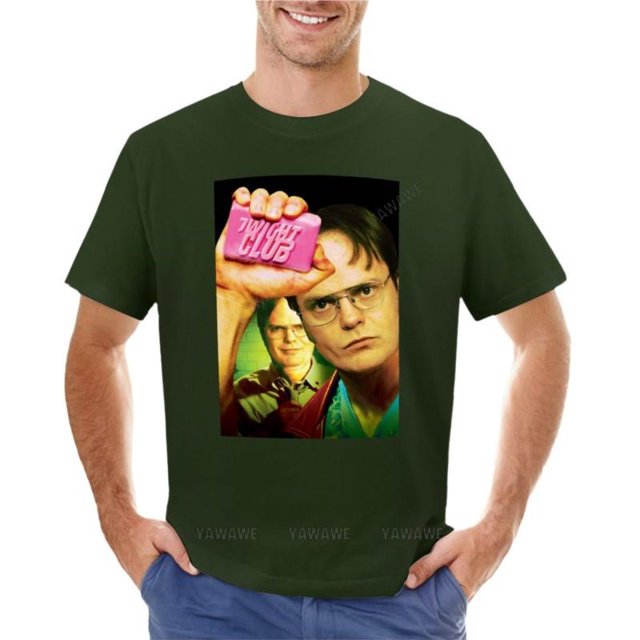 Camiseta de verano para hombre, camiseta divertida del Club Dwight, camiseta de cuello redondo, camiseta con estampado animal para niños, ropa para hombre