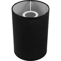 Monyance round lamp shade Floor Lamp Shade Linen Cover Drum Lampshade for E27 Lamp Black(5.51X5.51X7.87Inches)