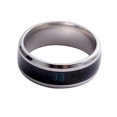 thumbnail image 3 of Sonducket Anillo de temperatura acero emoción humor anillos pareja inteligente sensible mano joyería impermeable para Mujeres Hombres regalo de Año Ropa, zapatos y accesorios Miscelánea Plata 12 # Sonducket AP000743-35, 3 of 6