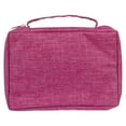 thumbnail image 3 of Christian Art Gifts Polyester Bible Cover for Men & Women w/ Jesus Fish Patch, Secure Zipper Pocket, Pen Loops, Ribbon Bookmark Markers, Easy Carry Book Case for Stationery, Accessories, Pink, Small, 3 of 3