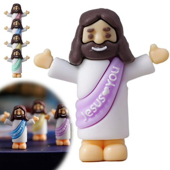 QHUDLV 50pcs Mini Statue Toys Easter Decoration Figure Christ Religious Office Doll for Home Decoration Savior Room
