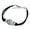 Black, variant on Wizard of Oz Dorothy Character Novelty Suede Leather Metal Bracelet