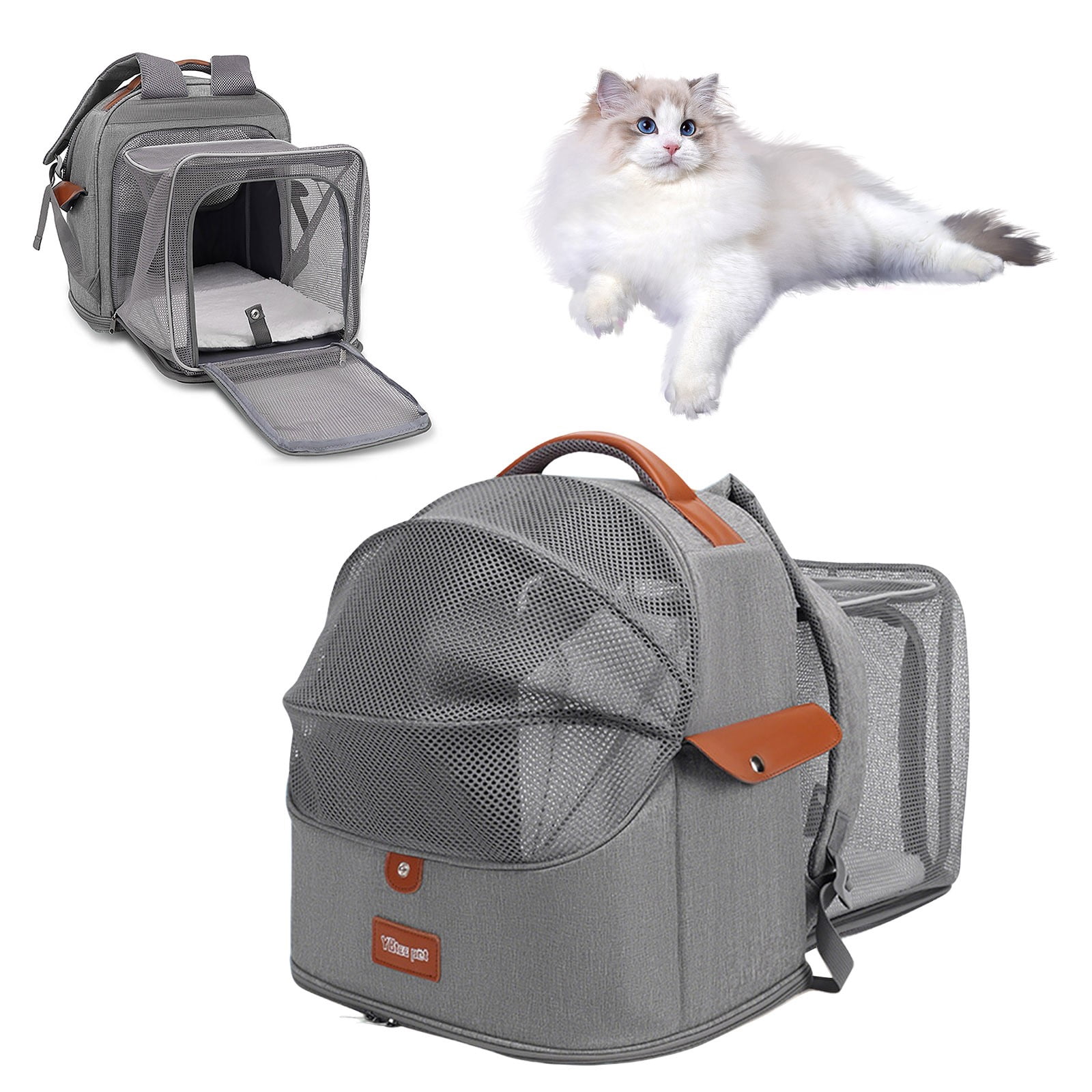 Pet Backpack Nylon Comfortable Chew Resistant for Cats Dogs Indoor Outdoor Travel Hiking