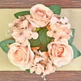 thumbnail image 7 of Tarmeek Romantic Candle Ring, Candle Holder Ring with Roses, Hydrangeas, Valentines Day Decorations Candelabra Creates Cozy Ambiance for Valentine's Day Dinner, 7 of 7