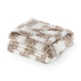 thumbnail image 7 of CBCHome Checkered Chenille Furry Throw Blanket – Soft Plush Cozy Dorm Room Essential, for Sofa and Bed, Graduation Gift for Her and Teens (Taupe Brown, 50"x60"), 7 of 7