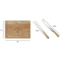 thumbnail image 2 of Jim Beam 3-Piece Carving Set Stainless Steel Utensils Durable Parawood Board, 2 of 6