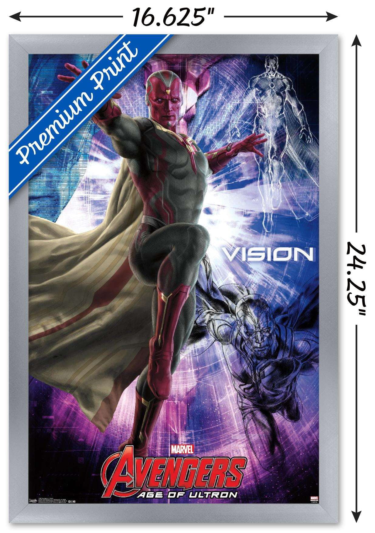 Marvel Cinematic Universe - Avengers - Age of Ultron - Vision Wall Poster, 14.725" x 22.375", Framed