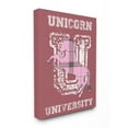 thumbnail image 2 of Stupell Unicorn University Pink Plaid Stretched Canvas Wall Art 24 x 30, 2 of 4