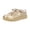 Gold, variant on Women Lace-Up Leather Sneakers Platform Chunky Heel Athletic Shoes, Round Toe Non-Slip Trendy Running Casual Shoes Black