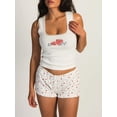 thumbnail image 6 of Michellecmm  Women's 2 Piece Pajama Set, Square Neck Sleeveless Lace Trim Tank Crop Tops + Elastic Waist Shorts Lounge Outfits for Summer, 6 of 9