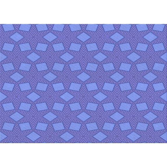 Ahgly Company Machine Washable Indoor Rectangle Transitional Sky Blue Area Rugs, 6' x 9'