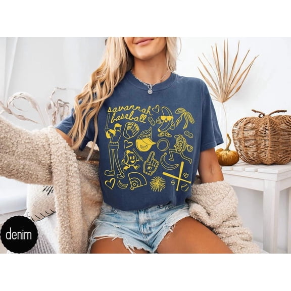 Savannah Baseball Doodle Shirt,Cute Trendy Savannah Baseball Game Day Tee Shirt,Gift for Savannah Baseball Fan,Banana Shirt