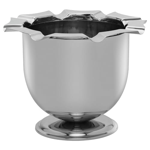 The Palió® Tazza Alta ashtray for cigar enthusiasts who enjoy sharing their smoking experience with others, Stainless Steel