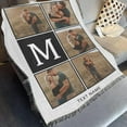 thumbnail image 5 of Woven Blanket Throw Personalized Photo Blanket Woven Customized Gifts for Family Friends Co-Workers on Birthday Anniversary Christmas Soft and Lightweight Blanket Woven with Fringe Blankets, 5 of 5