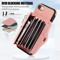 thumbnail image 3 of REQO Phone Case for iPhone 7/8/SE 2020/2022 Wallet Cover with Wrist Crossbody Strap Lanyard Credit Card Holder Stand Cell iPhone7 iPhone8 7s 8s i SE2020 SE2022 2/2nd/3/3rd Generation SE2 Women, 3 of 7
