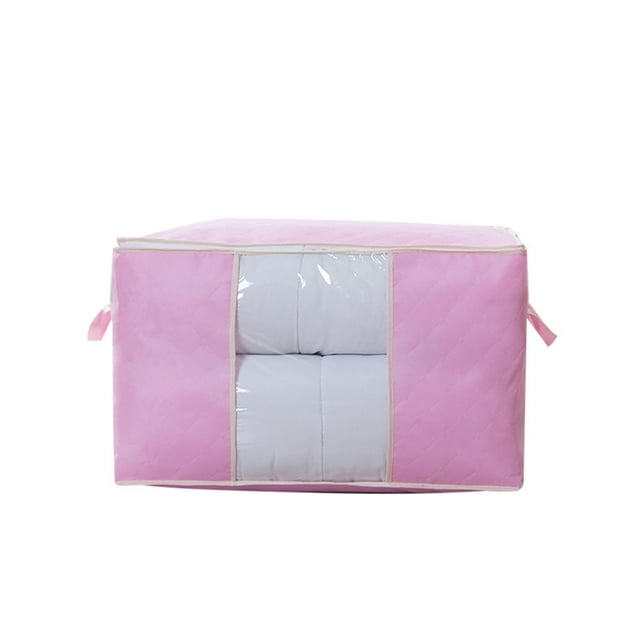 Ohufall Foldable Large Non-Woven Quilt Clothes Zipper Storage Box With Storage Organizer Cloth Organizer