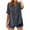 Gray, variant on Hvyesh Plus Size Shirts for Women Button Down Shirts Short Sleeve V Neck Solid Casual Blouses with Pocket