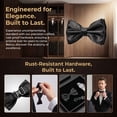 thumbnail image 4 of Stcellnmex Black Adjustable Satin Pre Tied Bow Ties Formal Dress Accessories For Wedding Party 20 Pack, 4 of 7