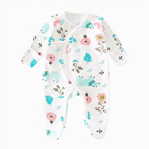 0-1 Months Preemie Sleep & Play One-Piece Bodysuit Baby Patched Casual Long Sleeve Bodysuit Toddler & Infant Boy's Girl's Clothing Light Purple Infant Gift