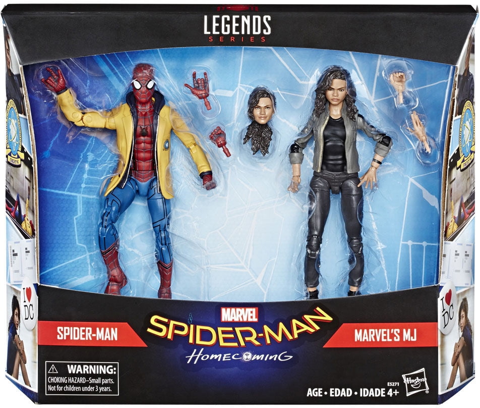 marvel legends spiderman and mj