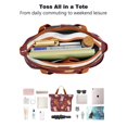 thumbnail image 4 of Tote Bag for Women - Christmas Corgi Shoulder Bag - Large Utility Work Duffle Bag with Zipper Handbag for Travel, Work, Sprots, 4 of 5