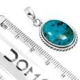 thumbnail image 2 of 925 Sterling Silver Pendant Natural Chrysocolla Handmade Jewelry, 2 of 4