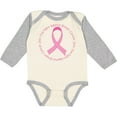 thumbnail image 3 of Inktastic Fight Against Breast Cancer Girls Long Sleeve Baby Bodysuit, 3 of 5
