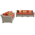 thumbnail image 1 of Ensemble de Meubles de Patio en Osier d'Extérieur 5 Pcs en Tangerine, 1 of 2