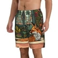 thumbnail image 2 of Logiee Fox Bathtub Floral Art Print Mens Swim Trunks Quick Dry Board Shorts,Breathable Hawaii Beach Shorts Swimwear Bathing Suits-Medium, 2 of 6