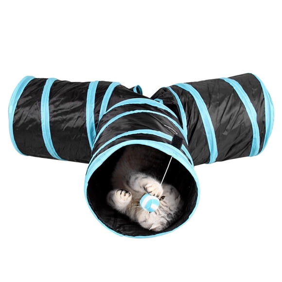 Indoor Cat Tunnel 3 Way Pet Play Tunnel Collapsible Tunnel Tube Kitty Tunnel Pet Toys