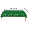 thumbnail image 3 of Chmadoxn St Patricks Day Tablecloth, St. Patrick's Day Green Check Party Tableware Disposable Table Cloth (107.9x53.9 inch), 3 of 9
