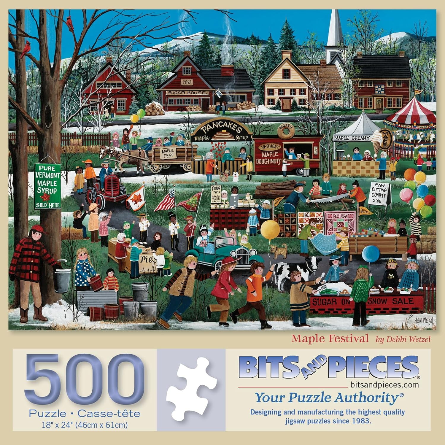 Bits and Pieces Jigsaw Puzzles for Adults Colorful Seasons 500 Piece 3 Pack 18" x 24"