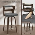 thumbnail image 4 of Dycanpo 26" Counter Height Bar Stools Set of 4, Swivel Counter Stools with Back for Kitchen Island, Gray, 4 of 9