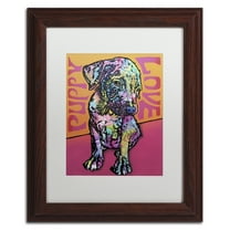 Trademark Fine Art 'Puppy Love' Matted Framed Art by Dean Russo