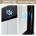thumbnail image 6 of Lisonu 60" x 72" Double Sliding Shower Door, Matte Black Aluminum Frame with 6mm Tempered Safety Glass, Explosion-Proof Film, Stainless Steel Handle, Modern Bathroom Design, 6 of 18