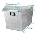thumbnail image 4 of Spec-D Tuning 29"x16"x18" Heavy Duty Aluminum Tool Box Truck Utility Chest Storage with Lock & Key For Pickup Truck Bed, RV Trailer, 4 of 7