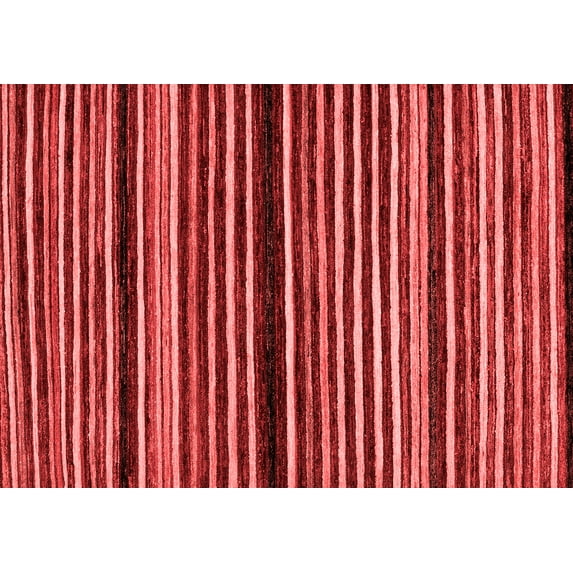 Ahgly Company Machine Washable Indoor Rectangle Abstract Red Modern Area Rugs, 2' x 3'